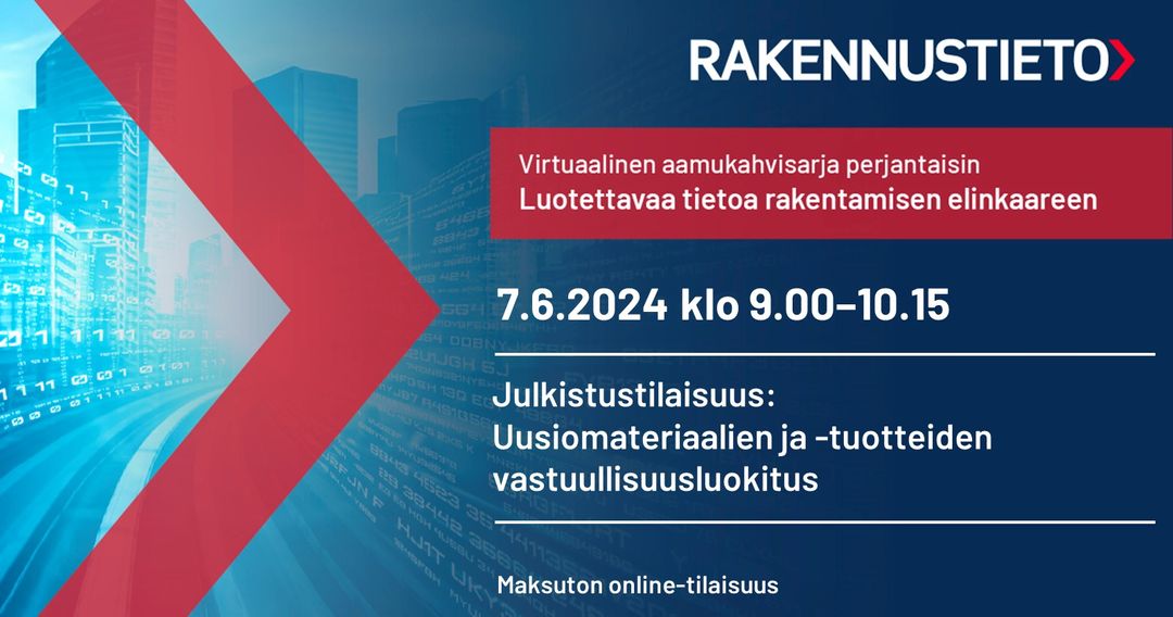 Julkistustilaisuus Uusiomateriaalien ja tuotteiden vastuullisuusluokitus